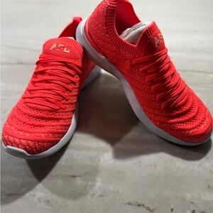 APL Bright Red Knit Running Shoes